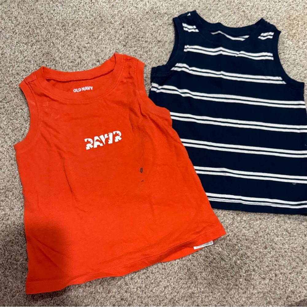 Two 2T old navy sleeveless shirts bundle
